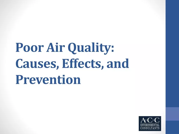 poor air quality causes effects and prevention