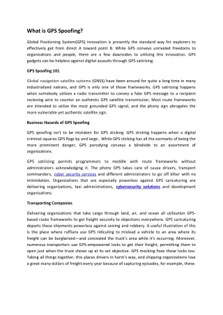 what is gps spoofing