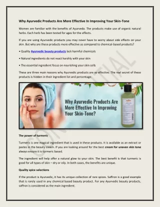 Ayurvedic Beauty Skin Care Products Online