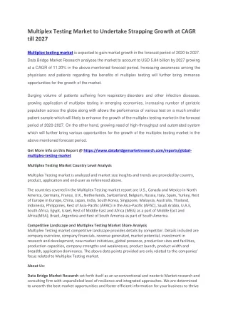 multiplex testing market to undertake strapping