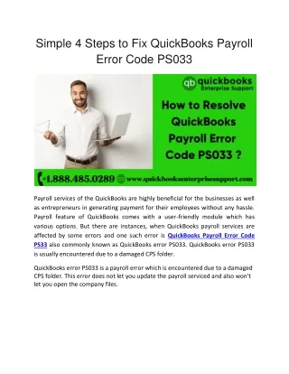 simple 4 steps to fix quickbooks payroll error