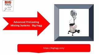 advanced precooling misting systems big fogg