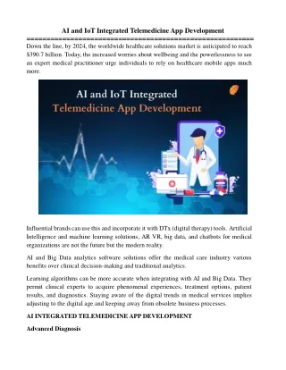 ai and iot integrated telemedicine