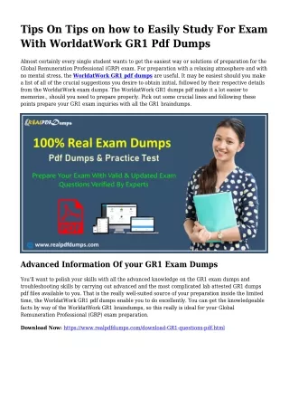 Important Preparing With the Help Of GR1 Dumps Pdf