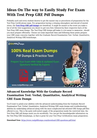 Polish Your Capabilities Along with the Support Of GRE Pdf Dumps