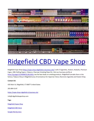 Ridgefield Vape Shop