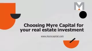 why should you make real estate investments - myrecapital