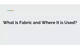 what is fabric and where it is used