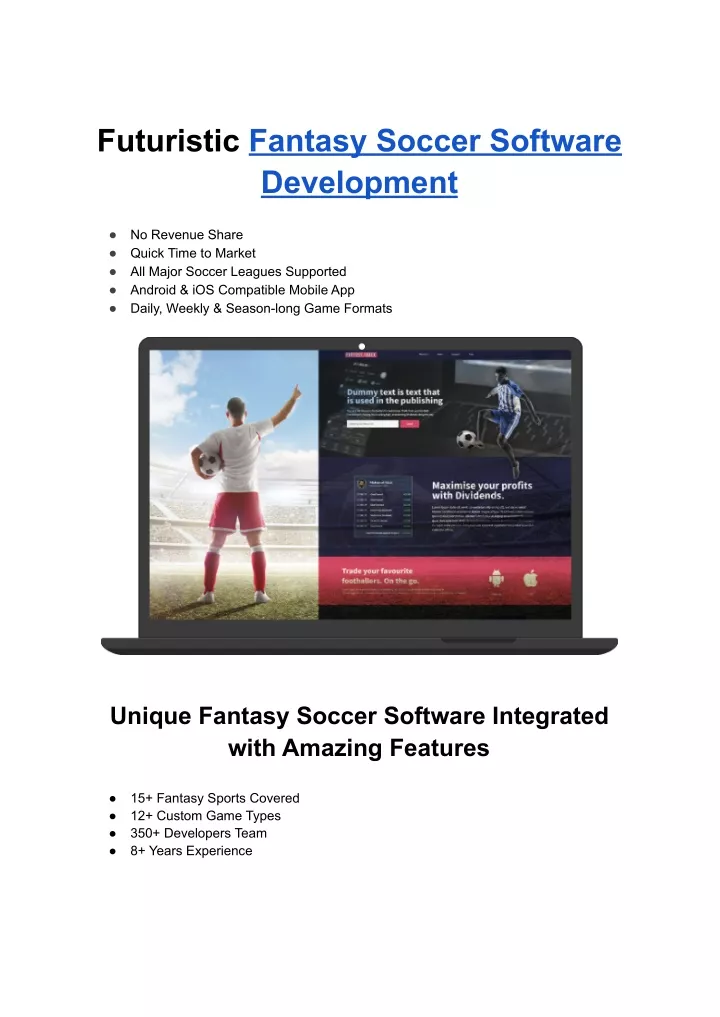 futuristic fantasy soccer software development