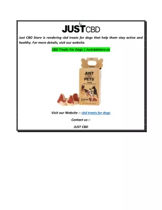 CBD Treats For Dogs  Justcbdstore.com