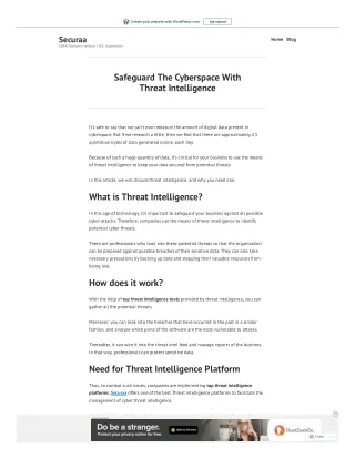 Safeguard The Cyberspace With Threat Intelligence