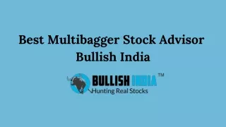 best multibagger stock advisor bullish india