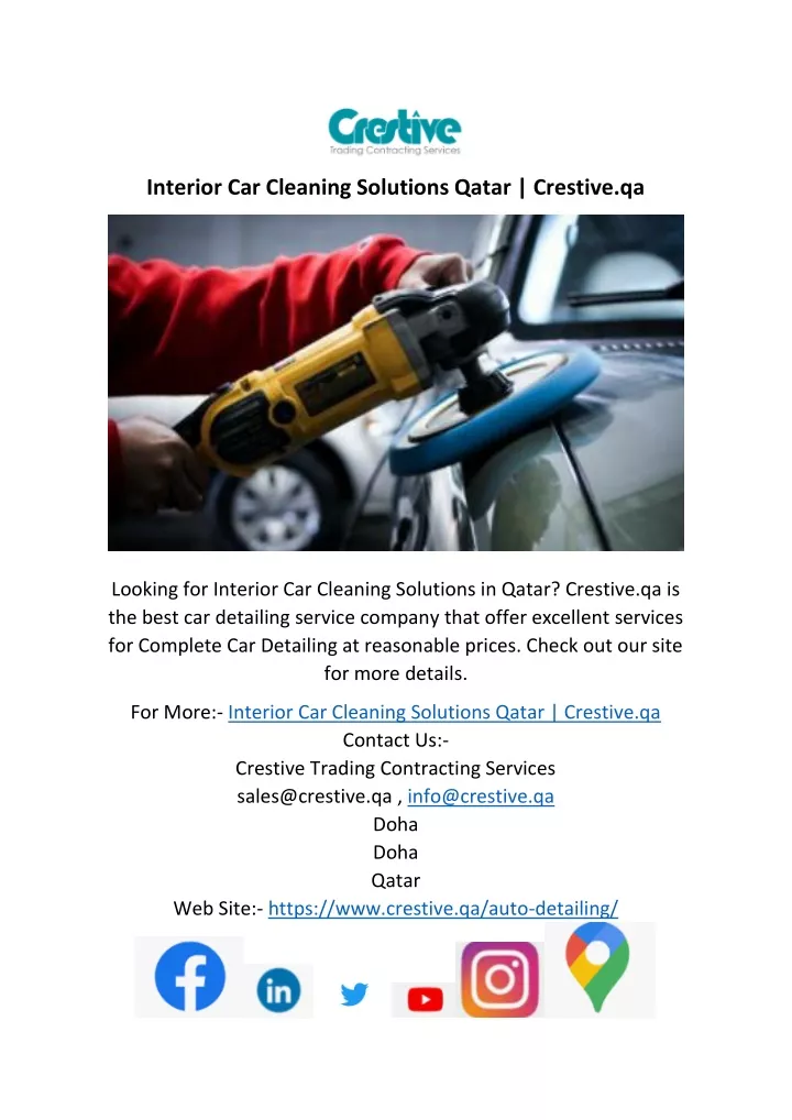 interior car cleaning solutions qatar crestive qa