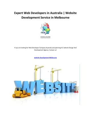 website development Melbourne