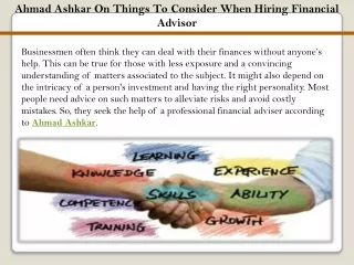 ahmad ashkar on things to consider when hiring