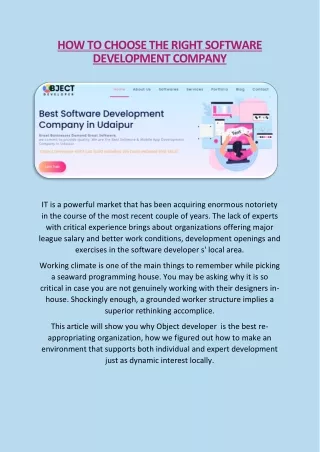 how to choose the right software development