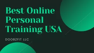 Online Personal Training USA | DoobzFit LLC