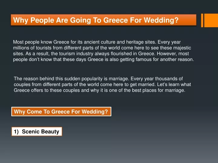 why people are going to greece for wedding