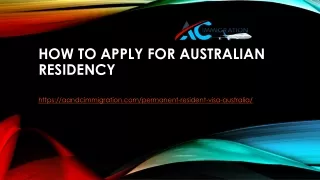 how to apply for australian residency