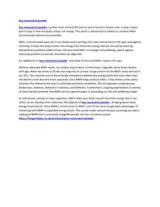 buy resveratrol powder