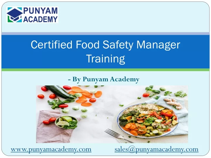 certified food safety manager training