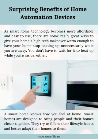 Surprising Benefits of Home Automation Devices