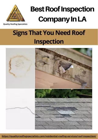 Best Roof Inspection Company In LA | Roof Inspection Services | Quality Roofing