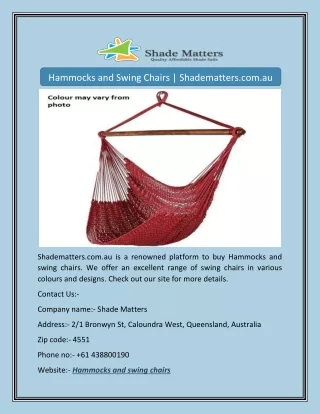 hammocks and swing chairs shadematters com au