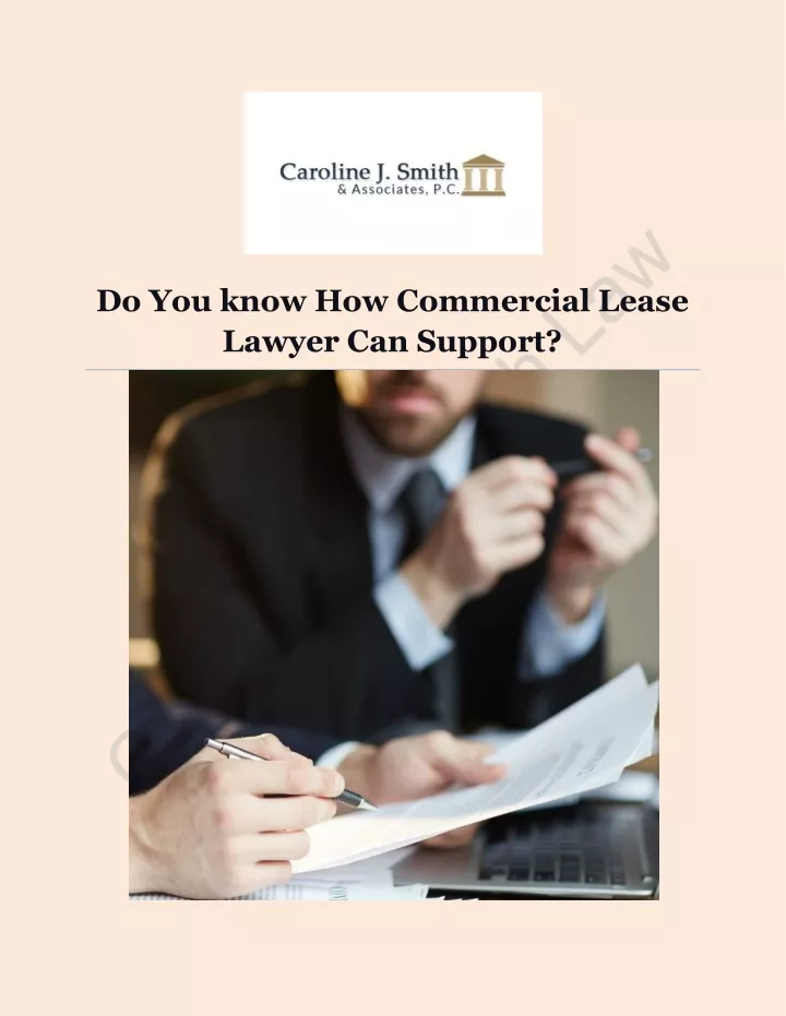 do you know how commercial lease lawyer