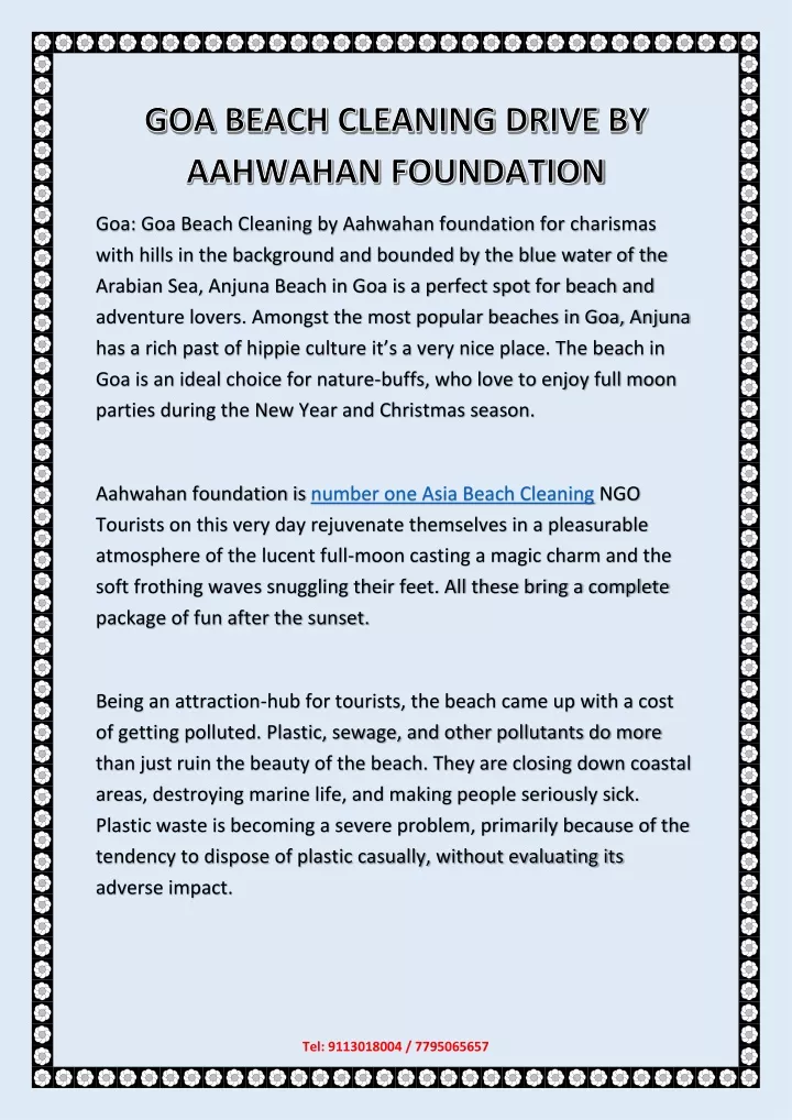 goa goa beach cleaning by aahwahan foundation