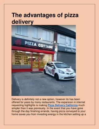 the advantages of pizza delivery