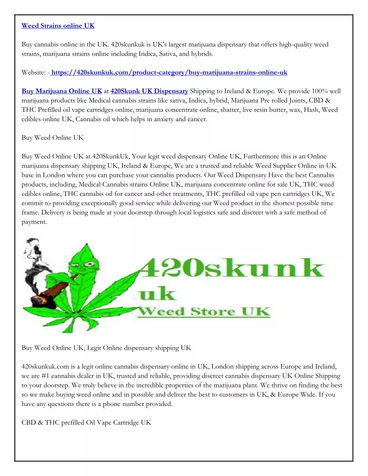 weed strains online uk buy cannabis online