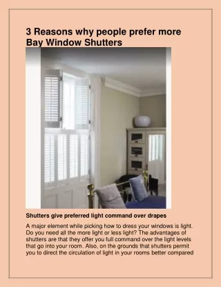 3 reasons why people prefer more bay window