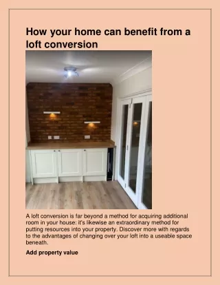 how your home can benefit from a loft conversion