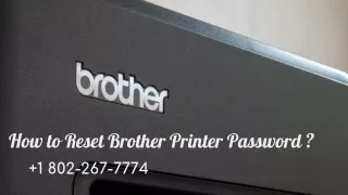 how to reset brother printer password