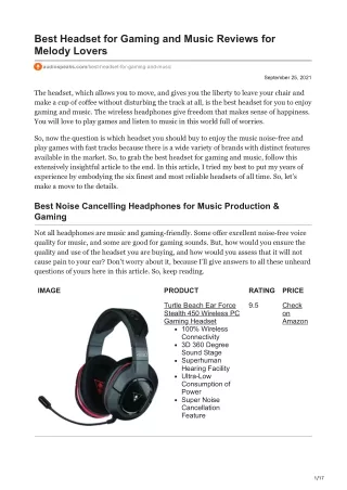 audiospeaks.com-Best Headset for Gaming and Music Reviews for Melody Lovers