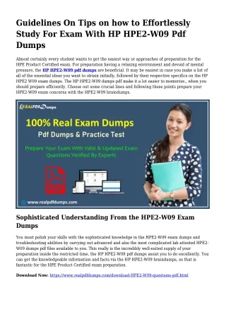 Viable Your Planning By way of HPE2-W09 Pdf Dumps