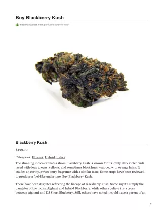 buy blackberry kush