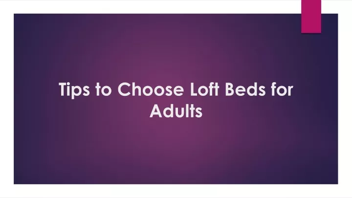 tips to choose loft beds for adults