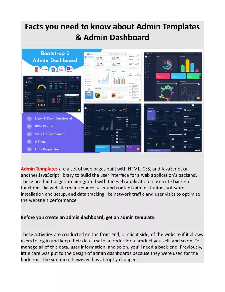 facts you need to know about admin templates