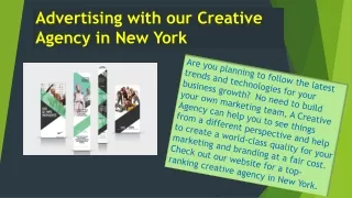 Advertising with our Creative Agency in New York