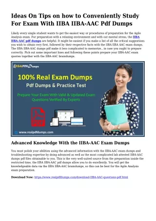 Sustainable IIBA-AAC Dumps Pdf For Amazing Consequence