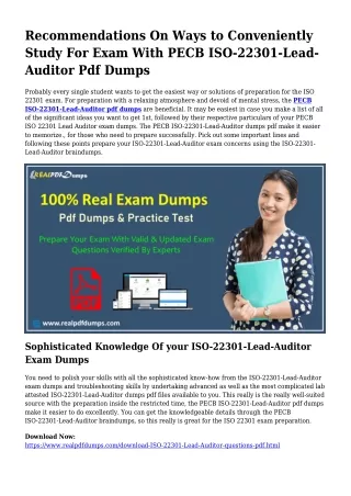 Viable Your Planning Via ISO-22301-Lead-Auditor Pdf Dumps