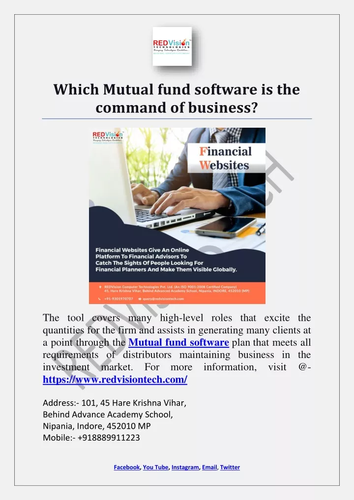 which mutual fund software is the command