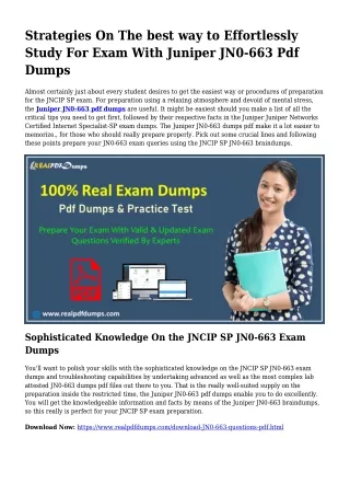 Sustainable JN0-663 Dumps Pdf For Incredible Result