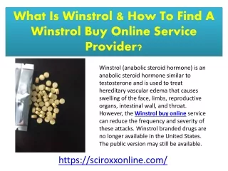 What Is Winstrol & How To Find A Winstrol Buy Online Service Provider