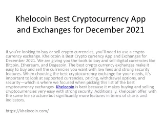 khelocoin best cryptocurrency app and exchanges for december 2021