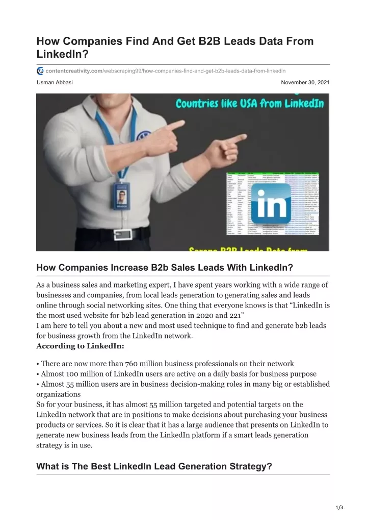 how companies find and get b2b leads data from
