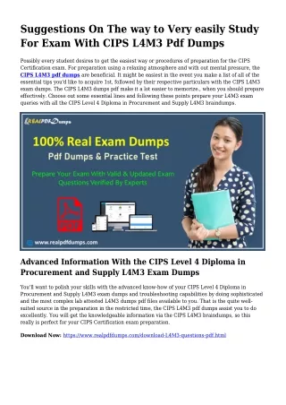 Polish Your Techniques With all the Assistance Of L4M3 Pdf Dumps