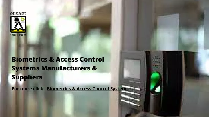 biometrics access control systems manufacturers